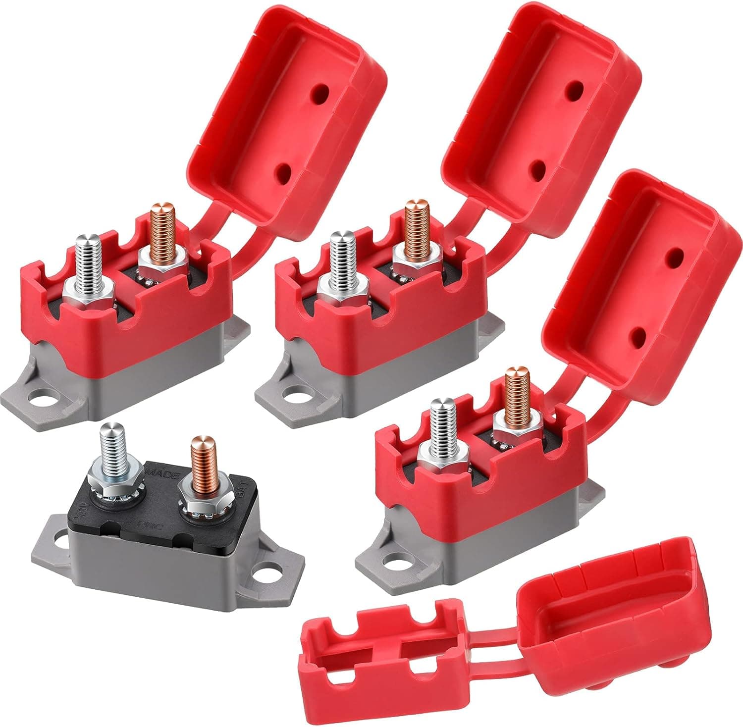 Pack of 5 DC 12V Automatic Reset Circuit Breakers (Automotive/RV)