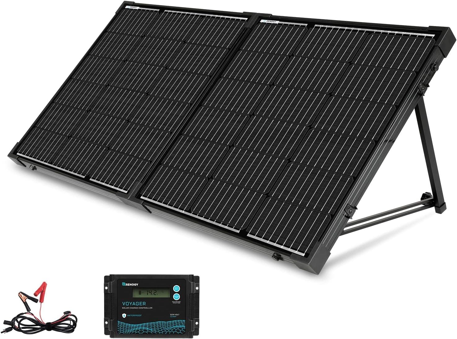 Renogy 100W Monocrystalline Foldable Solar Suitcase w/ Waterproof Charge Controller